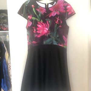 Stunning Snakeskin Lizard Floral Ted Baker Dress